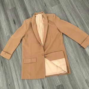 Oversized Tan Sand Color Blazer Jacket